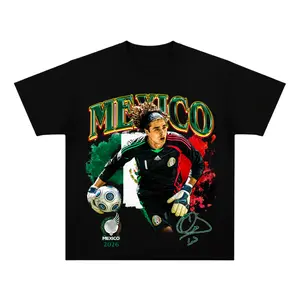 Ochoa Mexico Goalkeeper Graphic Tee, Vintage Soccer Goalie T-Shirt, Memo Ochoa 2026 Fan Merch, No.1 Football Shirt, Heavyweight Cotton Oversized Streetwear, Retro Game Day Gift Tee, Mexico Fan Apparel