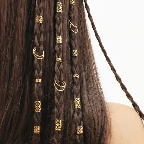 Hollow Out Design Hair Ring, Fashionable Dreadlock Braid Hair Accessories for Women & Girls, Trendy All-match & Exquisite Hair Accessories for Daily Wear