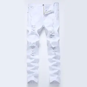 Men's Skinny Slim Fit Ripped Distressed Stretch Jeans Pants
