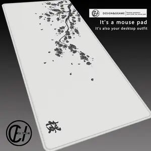 Japan Cherry Blossom Mouse Pad XXL Gray Laptops Gaming Deskmat Sakura Mousepad Anime Office Carpet Gamer Keyboard Computer Desks HYBXAXC