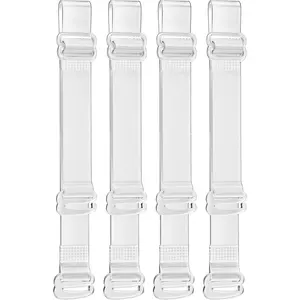 Invisible Clear Bra Strap Non-Slip Adjustable Bra Strap Soft 2 Pair Transparent Shoulder Strap Detachable Womenswear