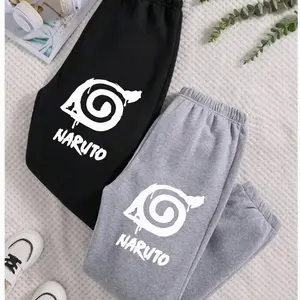 Vintage Naruto Anime Print Sweatpants - Trendy Top Sweatpants, Unisex Cotton Graphic Casual Sweatpants, Gift For Fan, Men and Women, Best Gift SS A1PGM