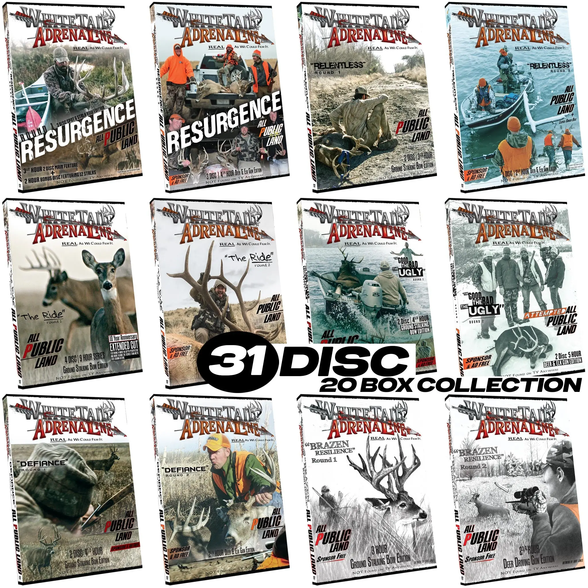 Movie Documentary Adventure Mystery Box Set DVD Collection - Thriller, Comedy, Drama, Sports Genres, Seasons 1-13, 31 Discs, 70 Hours of Content
