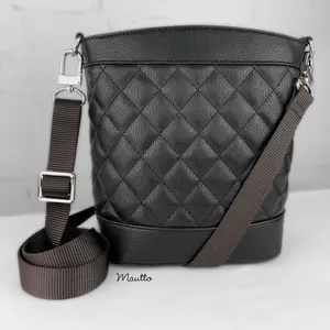 Adjustable Nylon Strap - Shoulder to Crossbody Length (34-55") - 1" Wide - Silver-tone & Gunmetal Connector Choices