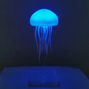 Jellyfish Design Night Light, USB Rechargeable Tabletop Light, Jellyfish Lamp, Color Changing Nightlight, Ambient Light For Bedroom, Living Room, Home Decor