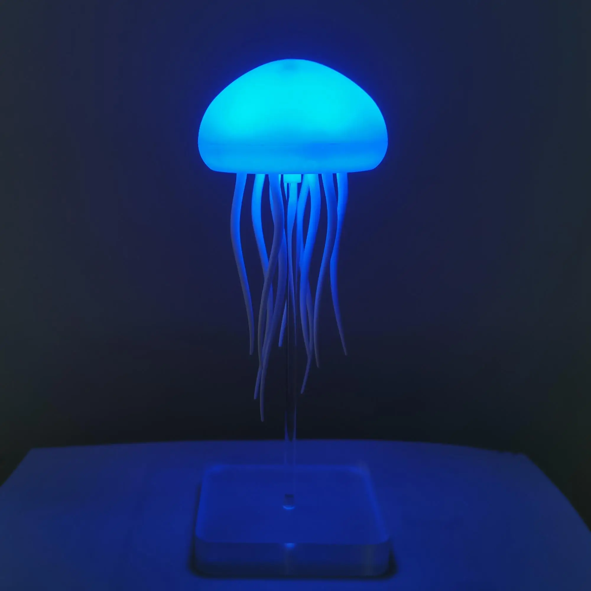 Jellyfish Design Night Light, USB Rechargeable Tabletop Light, Color Changing Ambient Light For Bedroom, Living Room, Home Decor