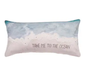 Take Me To The Ocean Throw Pillow by Valerie