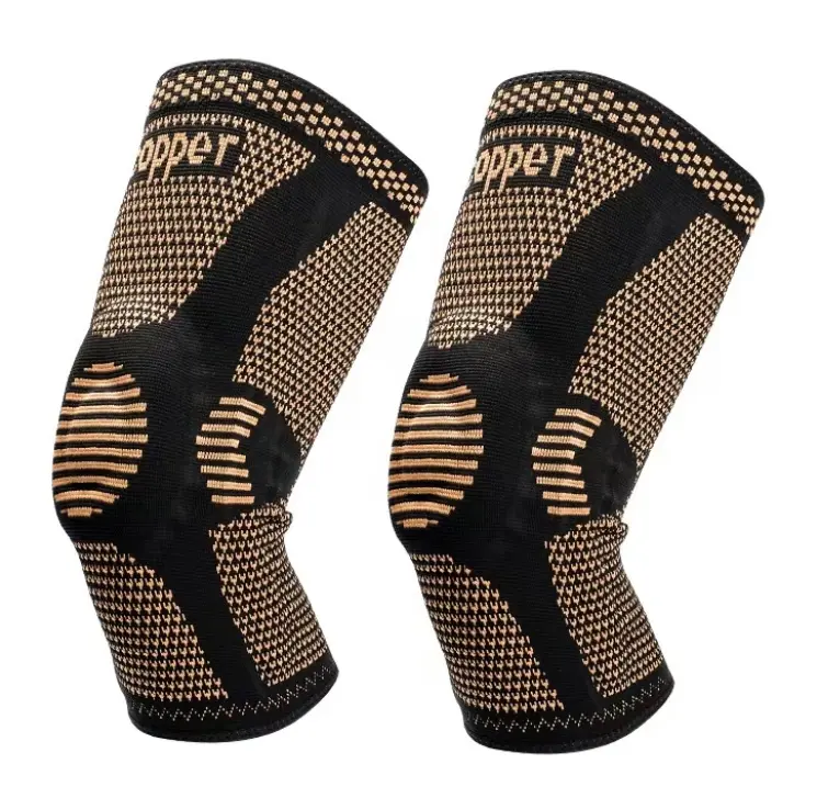Copper Knee Brace 2 Pack for Men Women Pain Relief - Compression Sleeve for Meniscus Tear, ACL, Arthritis Support & Recovery