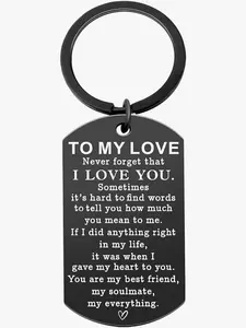 Gift for Him Personalized Keychain Giftset with Card Valentines Day Gift Birthday Anniversary Special Occasion Heartfelt Love Thoughtful