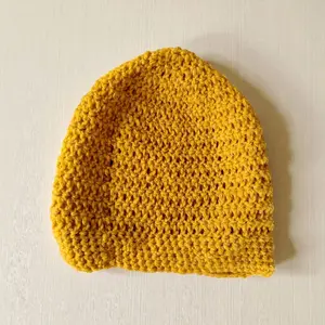 Gold or Mustard Yellow Crochet Beanie
