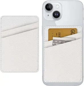 Leather Stick-On Phone Card Holder Wallet – Slim Credit Card Pocket for iPhone, Samsung & Android | Stylish Back Phone Wallet Case Accessory