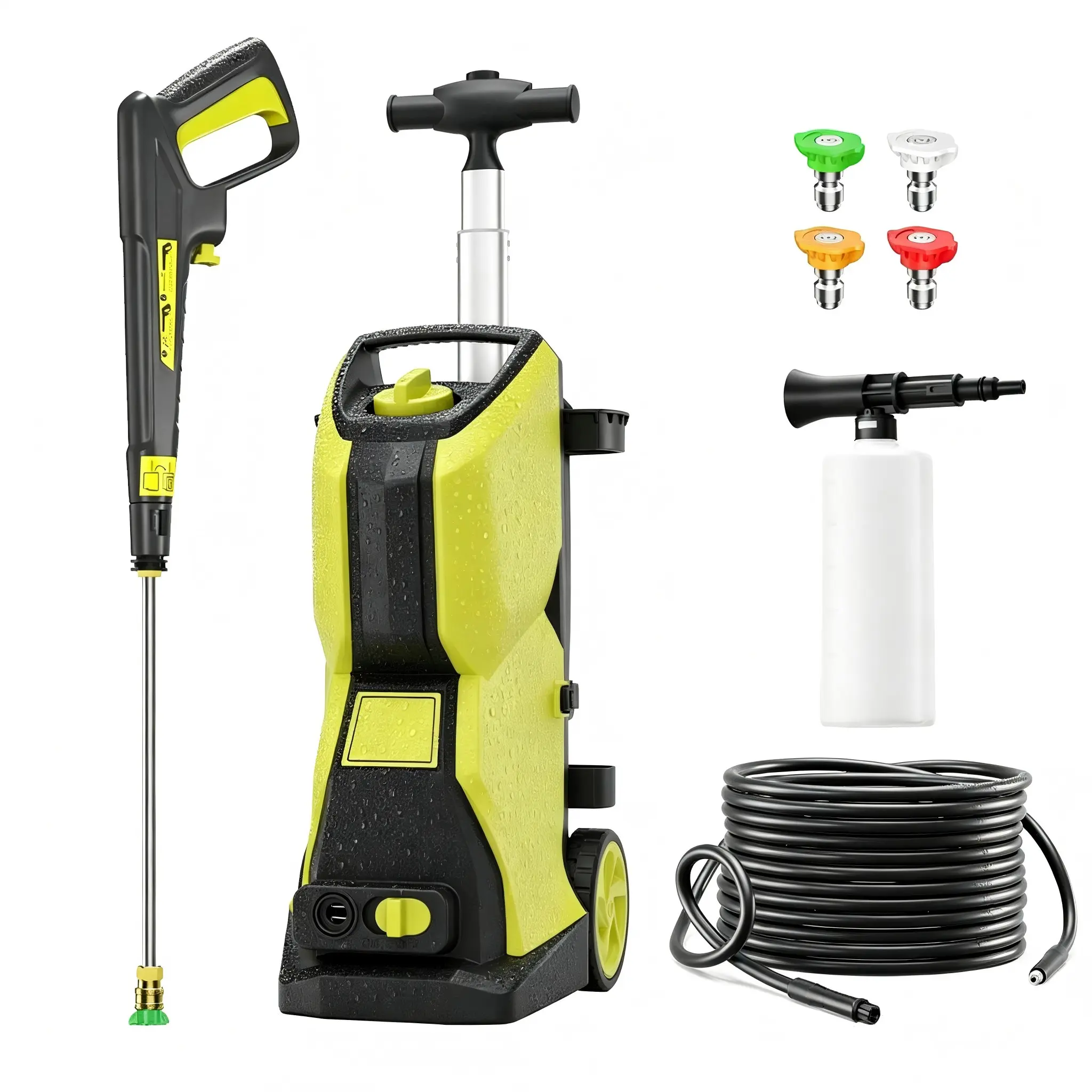 Electric Pressure Washer 4200PSI 3.1GPM, High-Pressure Surface Cleaning, Efficient Dirt Removal, with 4 Adjustable Nozzle, 500ML Soap Tank, Total Stop System for Car Wash, Home, Patio Cleaning