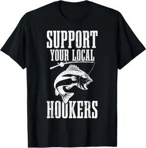 100% cotton Unisex Fishing Saying Funny Fisherman Gift T-Shirt