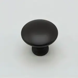 10 Set 1.15 Inch Matte Finish Round Cabinet Door Handles, Drawer Knobs for Dressing Table, Includes Screws, Durable Hardware, Heavy Duty Handle