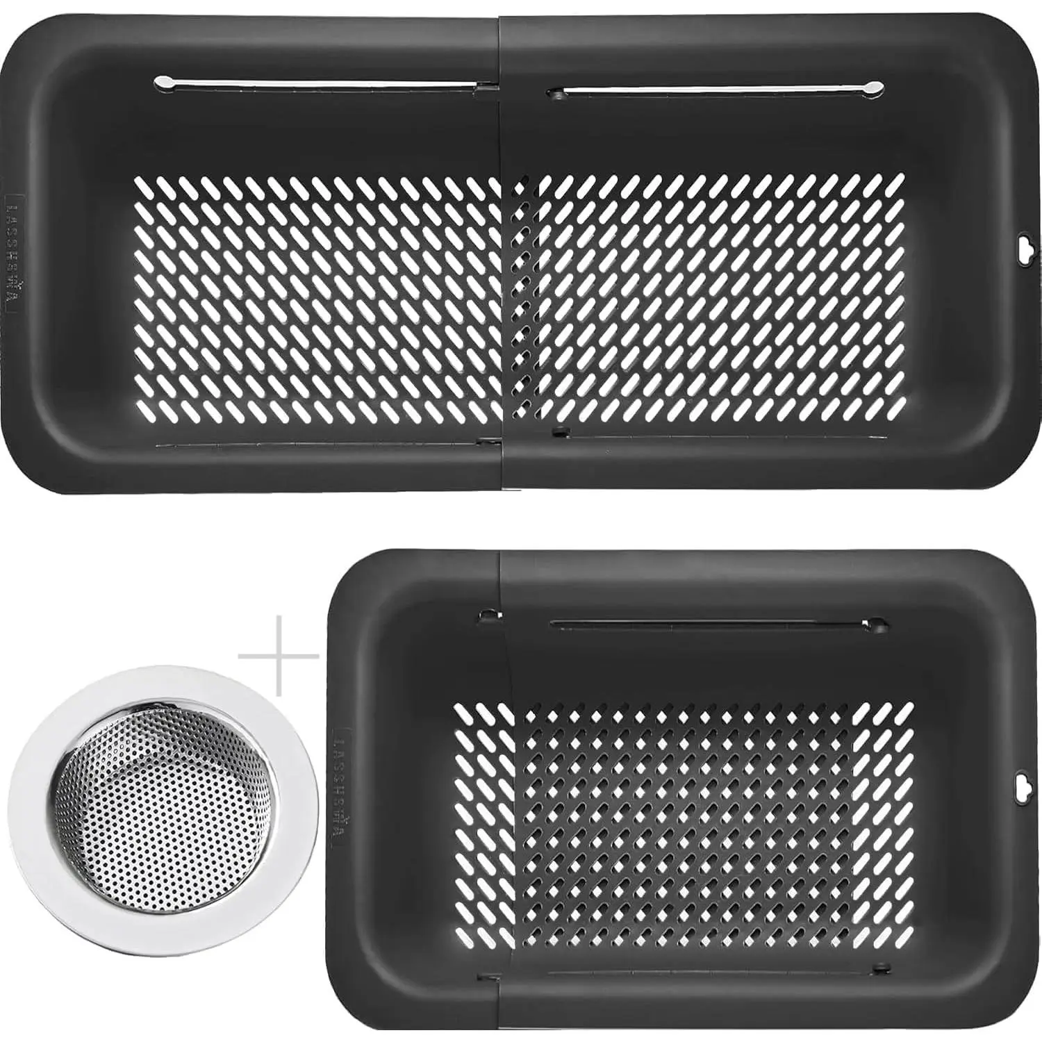 Collapsible Colander and Strainer for Kitchen, Over the Sink Strainer Basket for Kitchen, Fruit Pasta  Strainer Expandable Plastic Colander with A Sink Drain Strainer Stainless Steel
