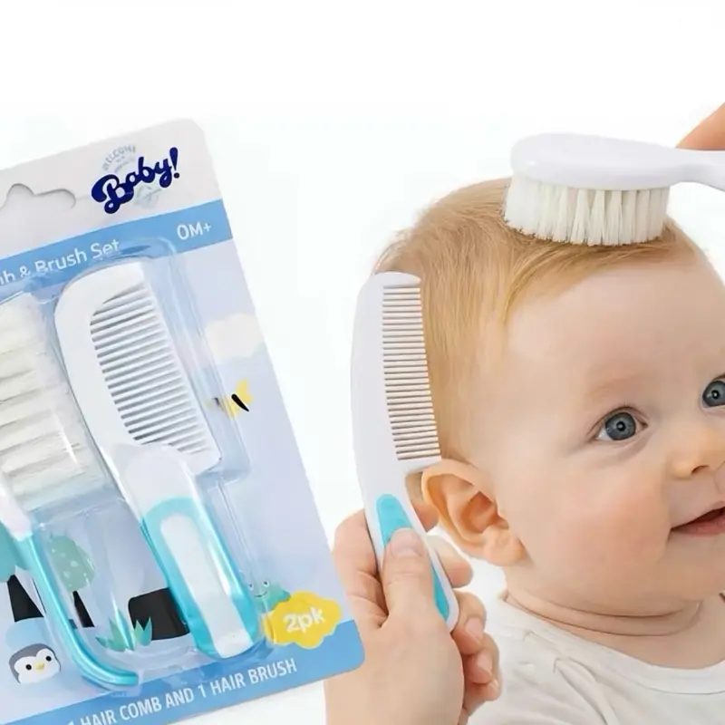 Soft Hair Comb & Brush Set - Gentle Grooming Tools (2-Piece)