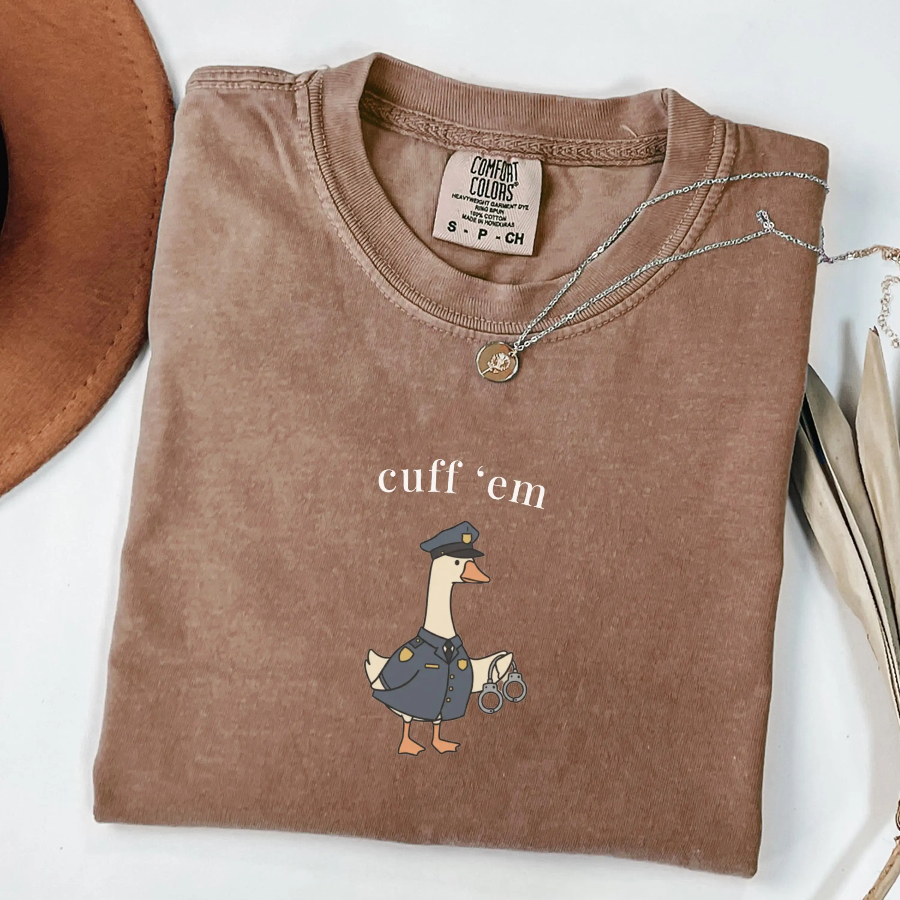 Comfort Colors Funny Police Goose Shirt, Police Officer Shirt, Cop Gift, Police Fathers Day Gift, Cute Law Enforcement Tee
