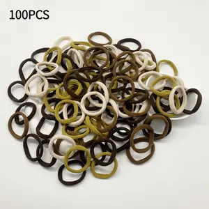 100PCS Elastic Hair Ties, Seamless Hair Band, Ponytail Holder No Crease Damage, Cotton Bands, Hair Scrunchies for Thick Thin Hair, Hair Accessories for Women Valentine's Day Gift
