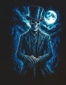 Halftone Skull Design for Black Fabric Ready to Press Heat Transfer DTF Transfer Direct to Film Heat Press Settings 300-320°F Cotton Polyester Firm Press Instructions