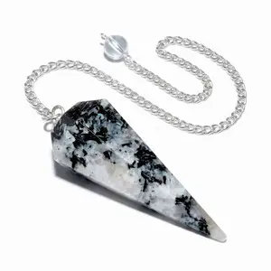 Rainbow Moonstone Pendulum – 6-Sided Point for Intuition &amp; Lunar Magic