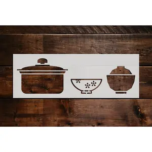 Kitchen Pots Stencil - Art and Wall Stencil