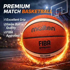 Molten Bg3800 Basketball, Size 7, Indoor Outdoor Use, Durable Training Ball, Perfect for Games and Practice, High-Quality Sports Equipment, Soft Basketball