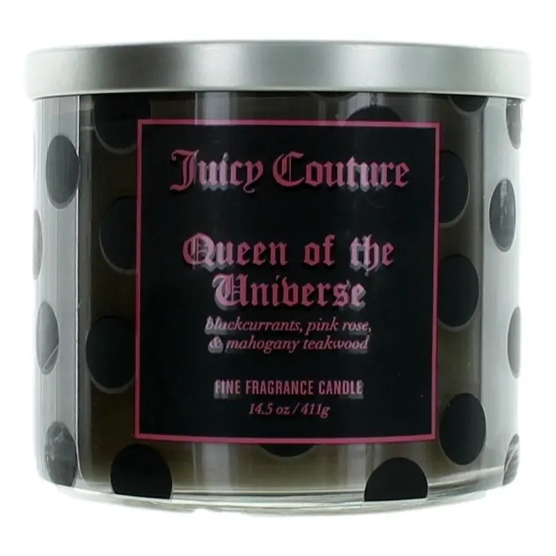 Juicy Couture 14.5oz Soy Wax Blend 3-Wick Household Candle - Queen Of The Universe, Home Decor Supply