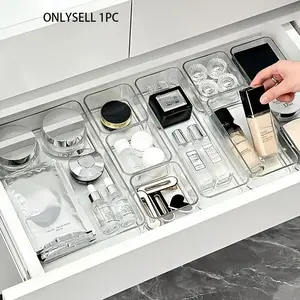 Transparent Acrylic Storage Box, Plastic Drawer Organizer, Desktop Office Drawer Holder, for Cosmetics, Snacks, Jewelry, Kitchen, Bedroom, Bathroom