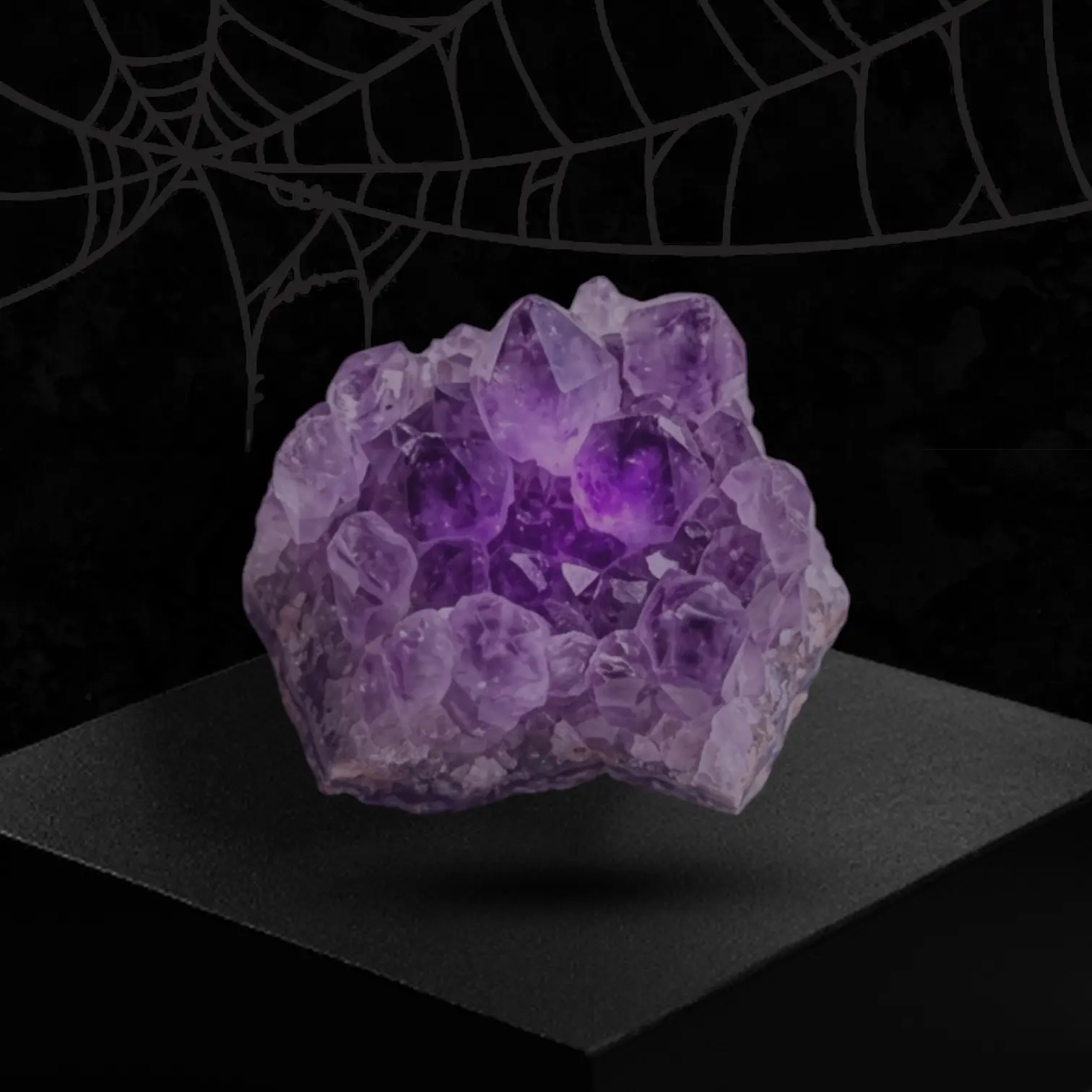 Amethyst Cluster - Non-natural Crystal Home Ornament with Elegant and Glamorous Decorative Appeal