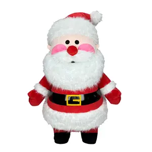 2.6-Meter Inflatable Santa Claus Costume Adult-Sized Wearable Holiday Prop Plush and Fluffy Design Interactive Outfit for Campus Outdoor Christmas Parties Mall Traffic-Generating Performance Costume