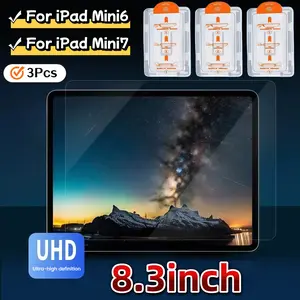 3-Pack Tempered Glass Screen Protector for Apple iPad Mini 8.3 Inch, 9h Hardness, Easy Install, Anti-Scratch, No Dust, No Bubbles