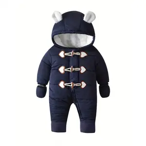 NewCozy Fleece-Lined Hooded Baby Onesie - Windproof, Warm Winter Coat with Bear Ears & Zipper Closure, Orange, Perfect Autumn/Winter, Perfect Outdoor Boys 3D Printed Short-sleeved Shorts classic Boys' Sweatshirt and Joggers jacket Socks for suit kids set