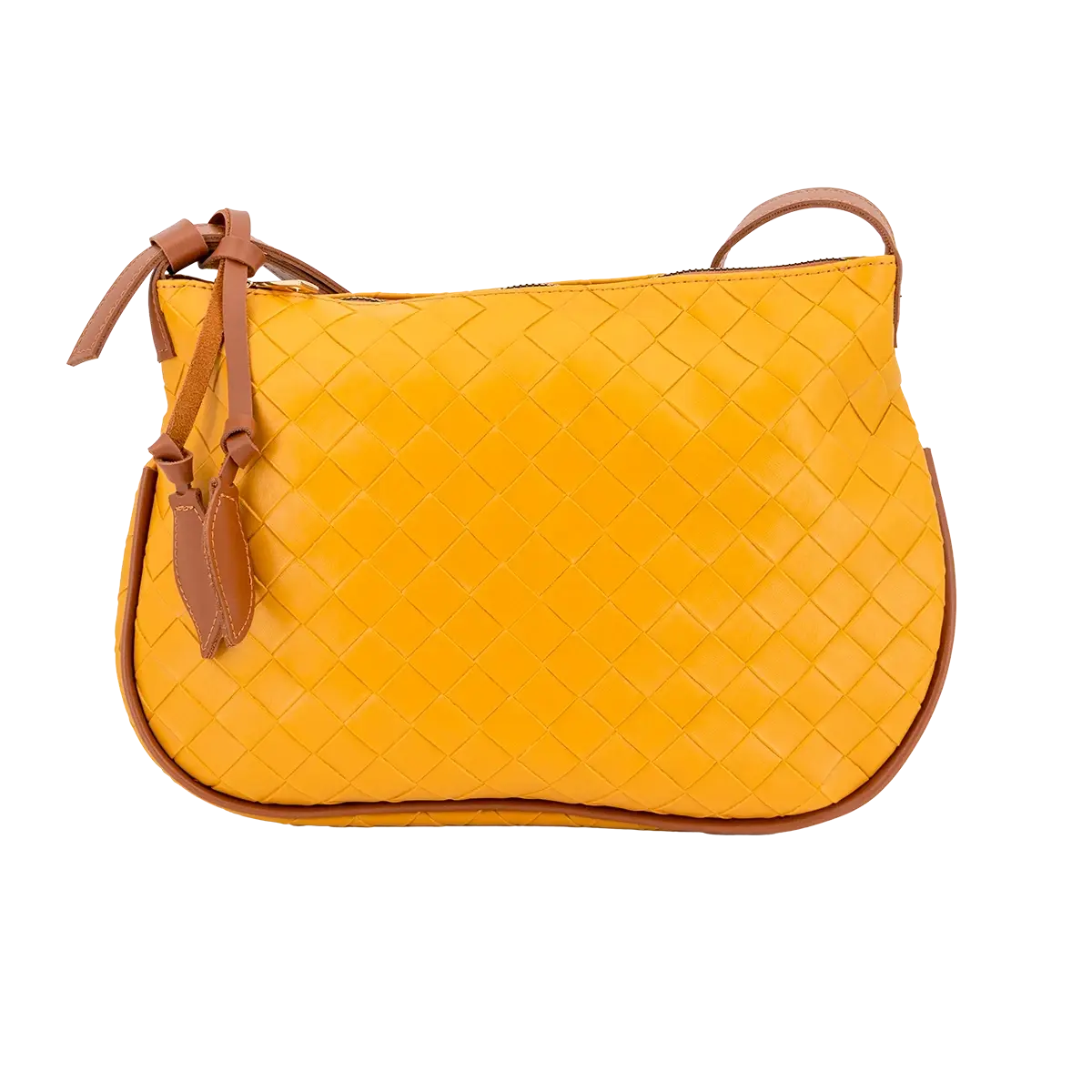Anastasia Woven Shoulder Bag for Women – Vegan Leather Handbag with Adjustable Strap
