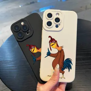 Chicken pattern UV printed phone case with angel eyes, 360-degree full coverage, shockproof frosted protective case for iPhone 11, 12, 13, 14, 15, 16, Pro Max, XR, X/XS, 7, 8 Plus, SE, and Mini smartphones. Best gift, birthday gift, unisex.