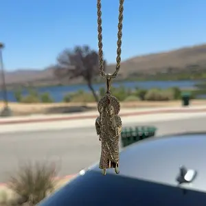 Gold Plated XL San Judas Tadeo Heart Shaped Necklace for Female, 24in 4mm Rope Necklace Chain, Luxury Packaging, Valentine Gifts for Mom