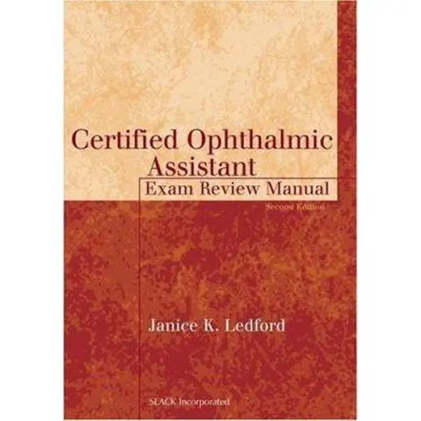 USED Book - Certified Ophthalmic Assistant Exam Review Manual (The Basic Bookshelf for Eyecare Professionals) by Janice K. Ledford COMT (Paperback) - english