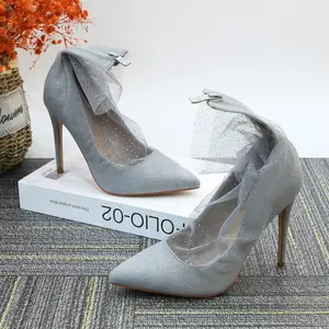 Womens Mesh Pointed Toe Sandals Breathable Stiletto Heel Back Zipper Elegant Style Fashion Rubber Sole Footwear