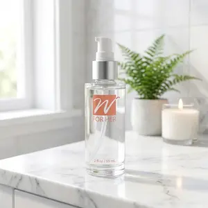 W For Her Personal Moisturizer 2 Fl Oz – Fragrance-Free, Paraben-Free – Vitamin E – No Glycerin – Silky 3-Ingredient Formula – Lightweight Daily Moisturizer for Sensitive Skin