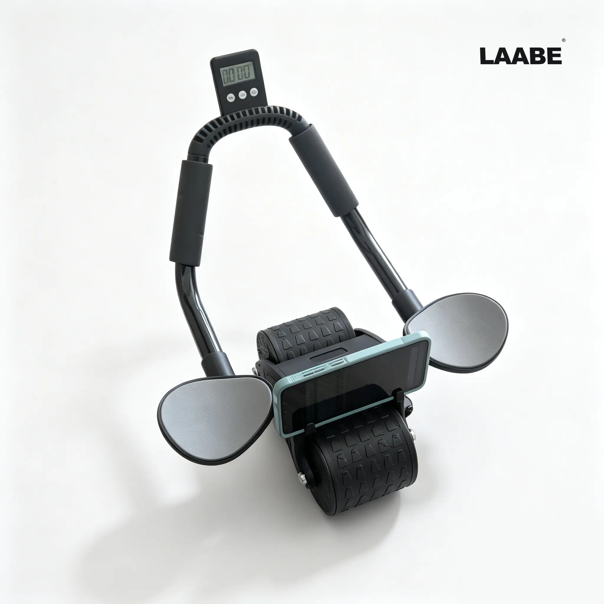 Automatic Rebound Fitness Wheel - Core Abdominal Trainer with Timer, Abdominal Workout Machine for Home Gym Abs, At-Home Workout Machine