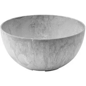 Novelty Manufacturing  12 in. Napa Planter Gray, All Seasons, Footed Base, Resin Blend