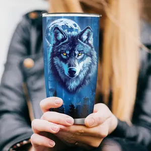 1 20 oz Wolf Travel Coffee Wolf Gifts Wolf Lover Gifts Wolf Gifts Graduation Gifts Cool Wolf Stuff/ Decorations Double Insulated Mugs Christmas Gifts for Men and Women water bottle for women