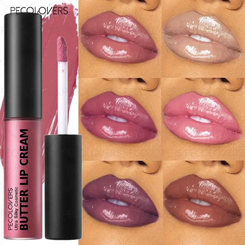 6PCS Long-Lasting Moisturizing Mirror Effect Lip Glaze Lipgloss Hydrating Lip Tint - Glossy, Non-Greasy & Long-Lasting Liquid Lipstick in Berry, Pink, Red Shades - Perfect Gift for Women