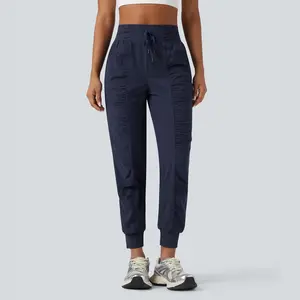 Halara High Waisted Drawstring Ruched Tapered Quick Dry Dance Joggers with Pockets