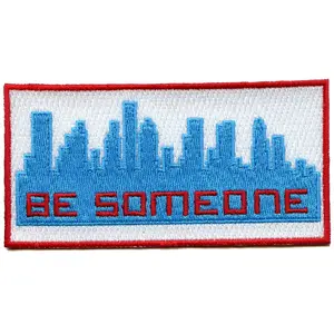"Be Someone" Houston Football Parody Red/White/Blue Box Logo Iron On Patch