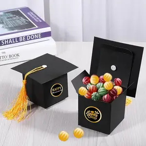 Graduation Cap Themed Gift Box Set, European Style Candy Packaging, Perfect Party Favor & Souvenir, Ideal for Grad Season Celebrations
