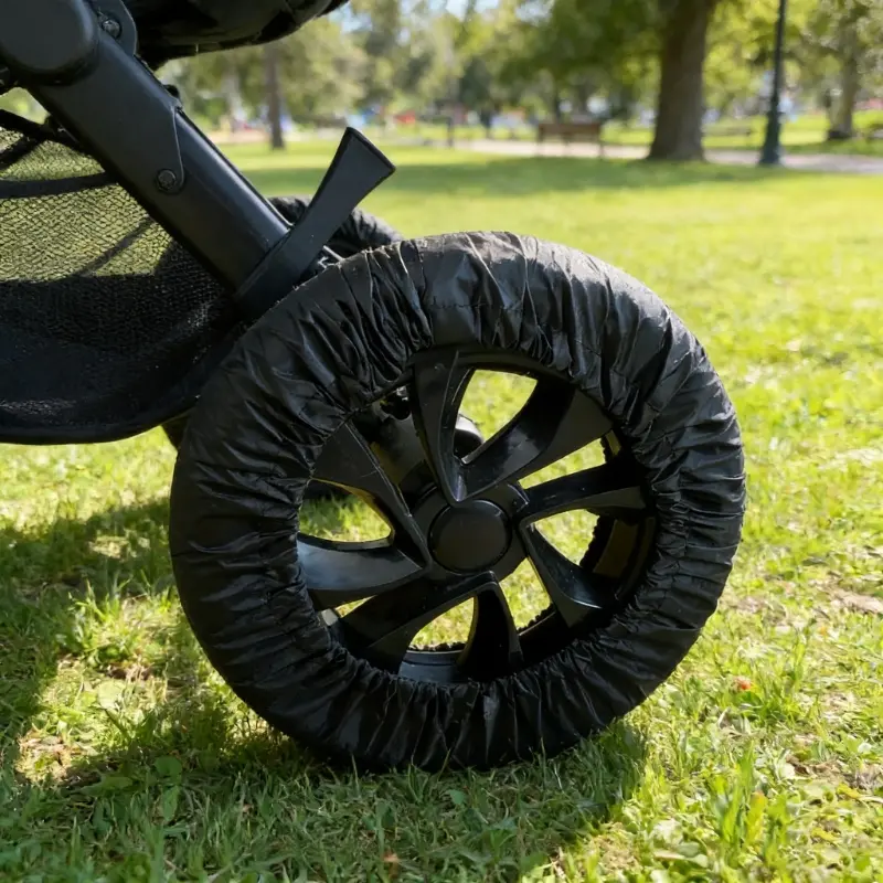 8pcs Dustproof Wheel Foot Covers for Small Cart, Outdoor Universal Protection,4 small sizes for front wheels +4 large sizes for rear wheels