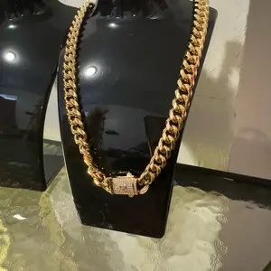 Cadena Mónaco oro laminado