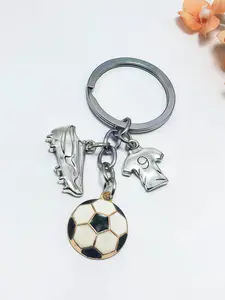 Creative DIY Sports Ball Keychain, Football Keyring Bag Charm, Unique Key Holder Accessory, Perfect Gift for Sports Enthusiasts