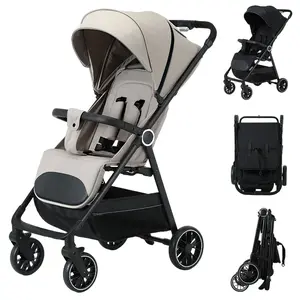 2-in-1 Baby stroller, lightweight and easy to fold, lightweight stroller ,airline-approved, converts from sitting to lying position, with sunshade for UV protection.
