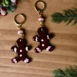 Gingerbread Men Earrings - Festive Holiday Accessories